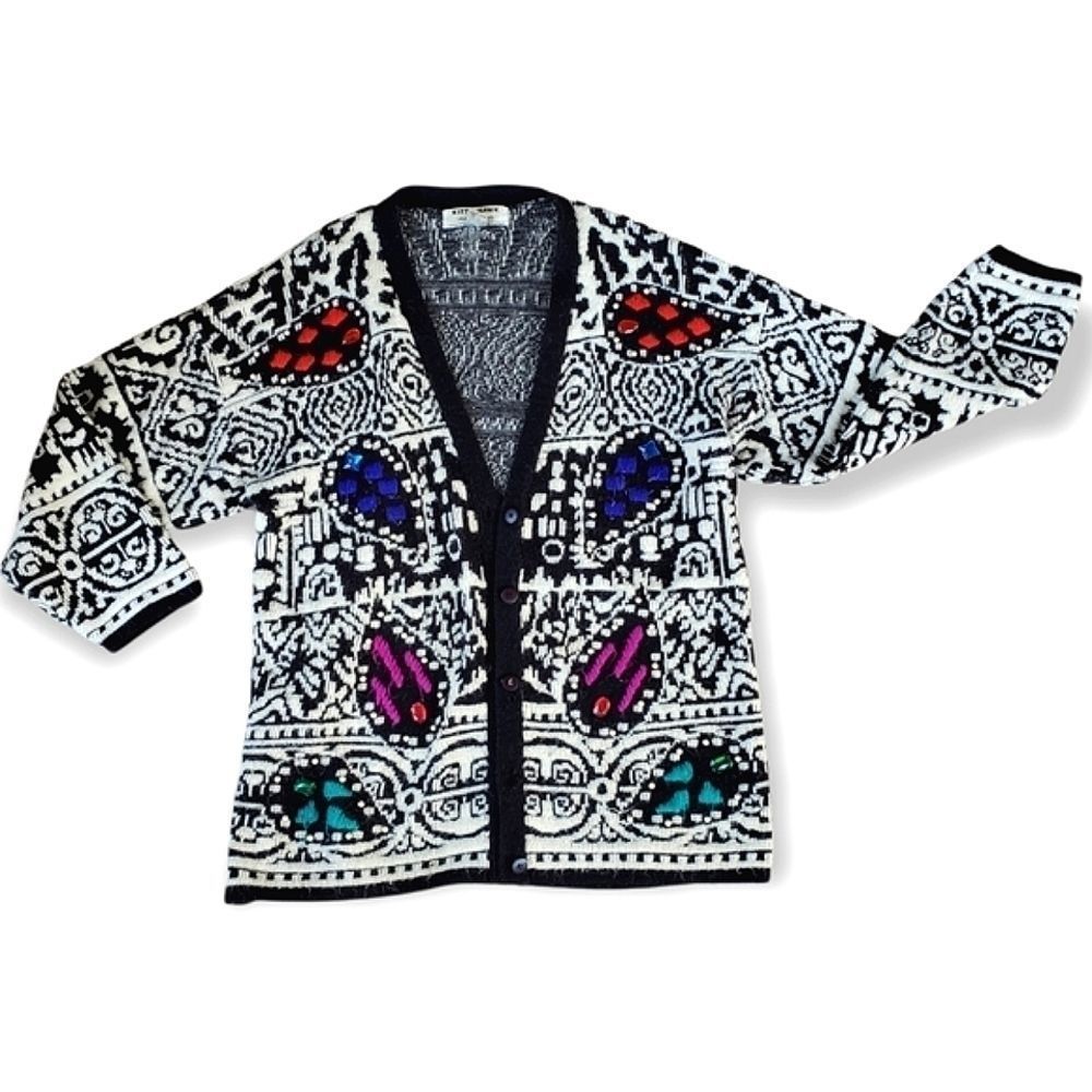 Kitty Hawk by Vivian Wang oversized multicolored paisley cardigan